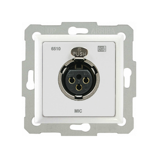 CONEXIÓN CAJA 60 MM. XLR HEMBRA DE PARED. BLANCO.