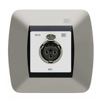 CONEXIÓN CAJA 60 MM. XLR HEMBRA DE PARED. BLANCO.