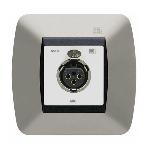 CONEXIÓN CAJA 60 MM. XLR HEMBRA DE PARED. BLANCO.