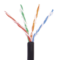 Bobina de 305 Metros (1000 Pies) Cat5e con Gel para Exterior, Color Negro, para Aplicaciones en Sistemas de Redes de Datos y Cableado Estructurado. Uso Intemperie.