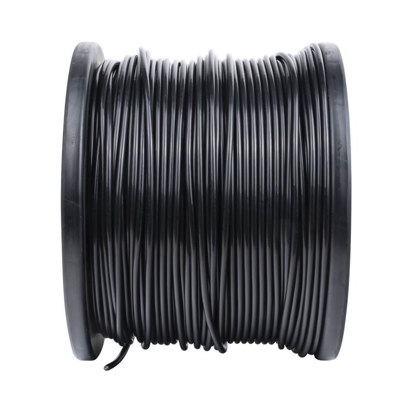 Bobina de 305 Metros (1000 Pies) Cat5e con Gel para Exterior, Color Negro, para Aplicaciones en Sistemas de Redes de Datos y Cableado Estructurado. Uso Intemperie.