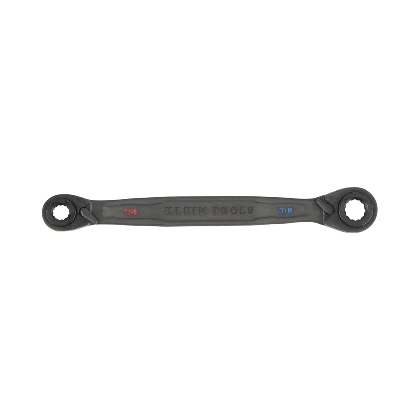 Juego de 2 llaves Estriadas de Matraca 4 en 1 con 8 Medidas Inglesas 1/2-5/8", 3/4-9/16", 1/4-3/8", 7/16-5/16"