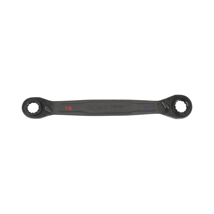 Juego de 2 llaves Estriadas de Matraca 4 en 1 con 8 Medidas Inglesas 1/2-5/8", 3/4-9/16", 1/4-3/8", 7/16-5/16"