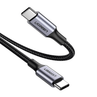 Cable USB-C a USB-C | 1 Metro | Carga Rápida de hasta 100W | Transferencia de datos 480 Mbps | PD3.0 | QC4.0/3.0/2.0 | FPC | AFC | Protección Integrada| Caja de Aluminio | Nylon Trenzado | Amplia Compatibilidad | Color Negro.