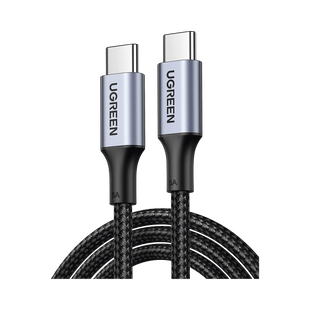 Cable USB-C a USB-C | 1 Metro | Carga Rápida de hasta 100W | Transferencia de datos 480 Mbps | PD3.0 | QC4.0/3.0/2.0 | FPC | AFC | Protección Integrada| Caja de Aluminio | Nylon Trenzado | Amplia Compatibilidad | Color Negro.