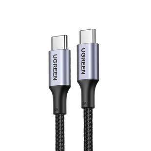 Cable USB-C a USB-C | 2 Metros | Carga Rápida de hasta 100W | Transferencia de datos 480 Mbps | PD3.0 | QC4.0/3.0/2.0 | FPC | AFC | Protección Integrada| Caja de Aluminio | Nylon Trenzado | Amplia Compatibilidad | Color Negro.