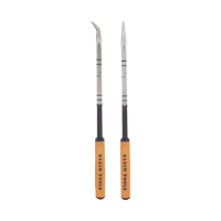 Juego de 2 Pinzas de Punta Doblada y Punta de Aguja de Gran Alcance 33 cm
