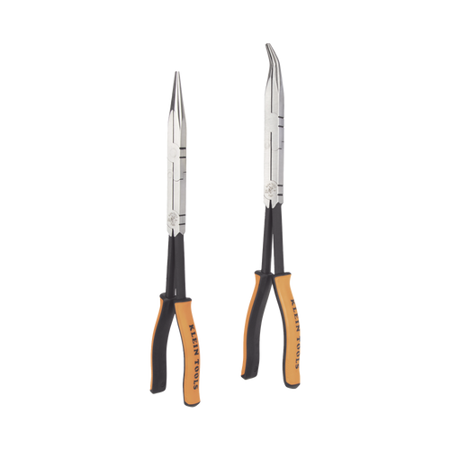 Juego de 2 Pinzas de Punta Doblada y Punta de Aguja de Gran Alcance 33 cm