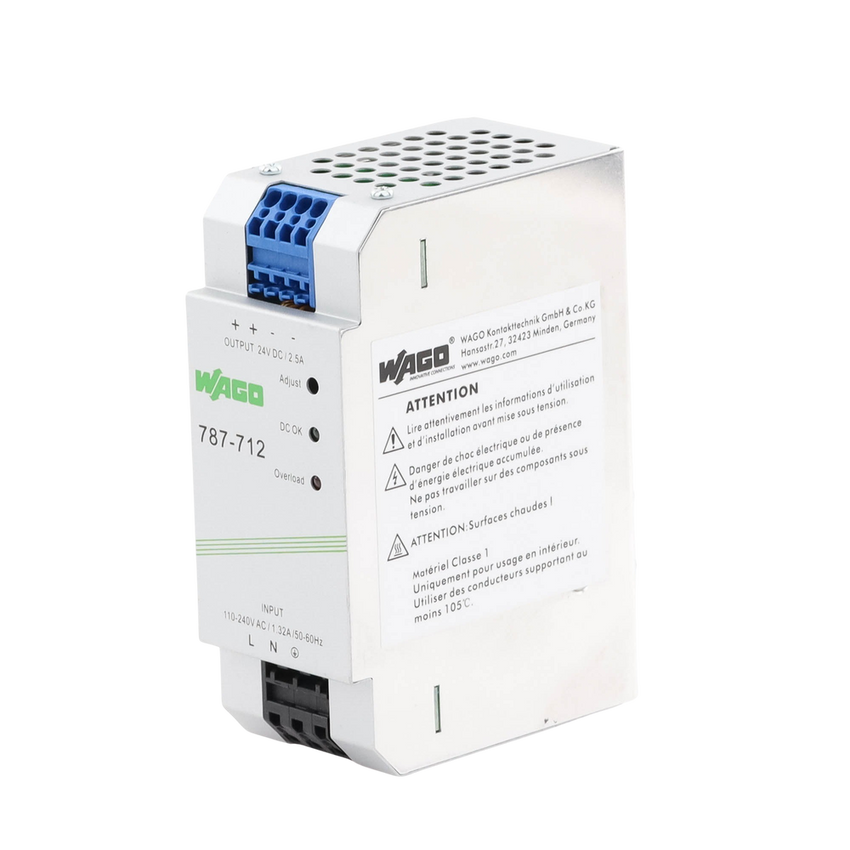 Fuente de Alimentación / ECO / Monofásico / 24V DC / 2.5A / 60W / SELV-PELV / CAGE CLAMP® / Carril DIN