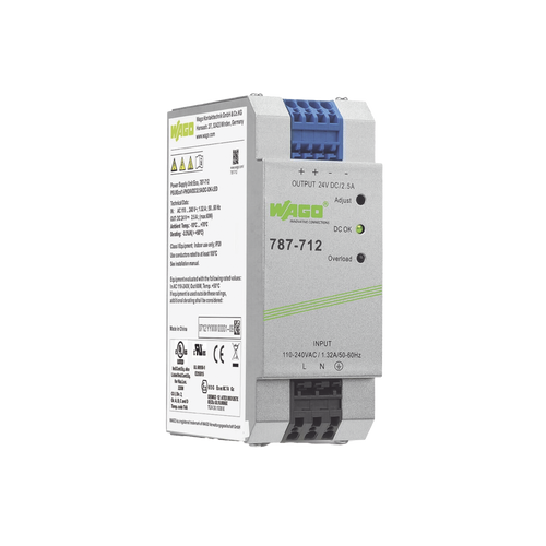 Fuente de alimentación; ECO; monofásico; Tensión de salida 24V DC; Corriente de salida 2,5A; DC-OK LED; 4,00 mm²
