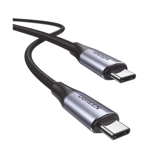 Cable USB-C a USB-C 3.2 Thunderbolt | 1 Metro | 240W | 10 Gbps | 480 Mbps | Soporta Video 4K@60Hz| Chip E-Market Inteligente | Carcasa de Aluminio | Nylon Trenzado | Blindaje de 4 capas.