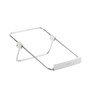 Soporte para Laptop / Plegable / Ajustable de 87 a 131 mm / Amplia compatibilidad 11''-16'' / Capacidad de carga 20 KG / Antideslizante /  Ultra Ligero / Metal / ABS / Silicona / Color Plata