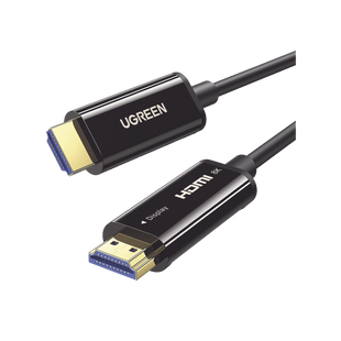 Cable HDMI de 10 Metros por Fibra Óptica 8K@60Hz / Fibra de 4 núcleos + Cobre estañado de 7 núcleos / Compatible con HDMI 2.1 / Alta velocidad 18 Gbps / 3D / HDR / Caja de Aleacion Zinc / Premium