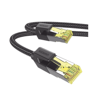 Cable Ethernet Cat7 CLASS F/FTP Redondo con Malla de Nylon 1 Metro (3.28 Pies)