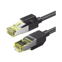 Cable Ethernet Cat7 CLASS F/FTP Redondo con Malla de Nylon 1 Metro (3.28 Pies)