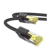 Cable Ethernet Cat7 CLASS F/FTP Redondo con Malla de Nylon 3 Metros (9.84 Pies)
