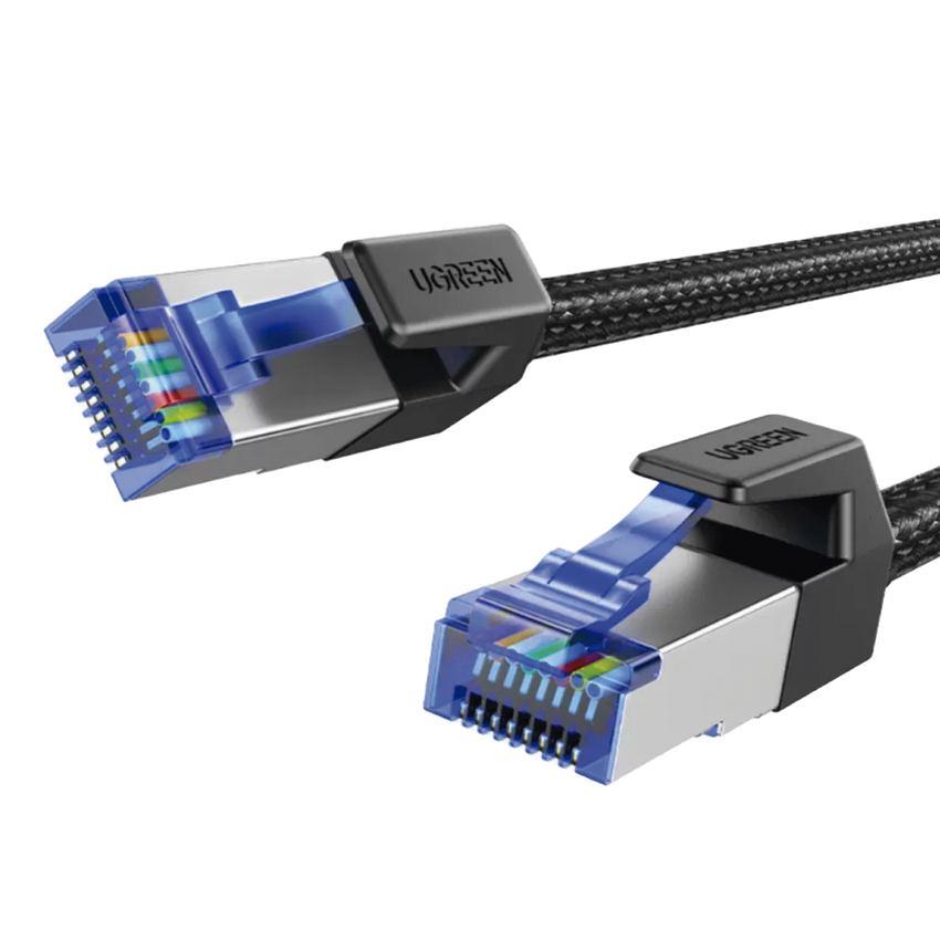 Cable Ethernet Cat8 CLASS F/FTP Redondo con Malla de Nylon 1 Metro (3.28 Pies)