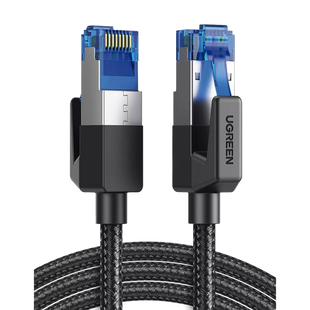 Cable Ethernet Cat8 CLASSâ? F/FTP Redondo con Malla de Nylon 1 Metro