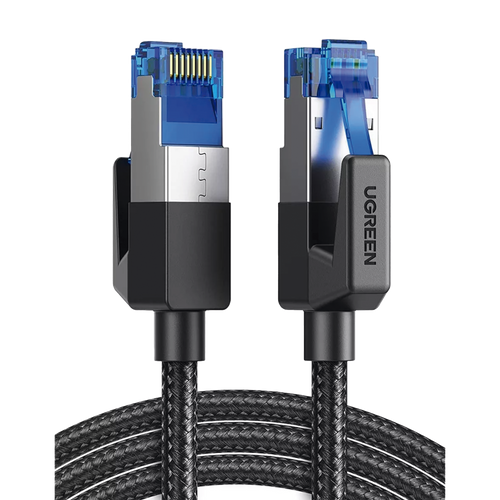 Cable Ethernet Cat8 CLASSâ? F/FTP Redondo con Malla de Nylon 1 Metro