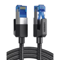 Cable Ethernet Cat8 CLASSâ? F/FTP Redondo con Malla de Nylon 1 Metro
