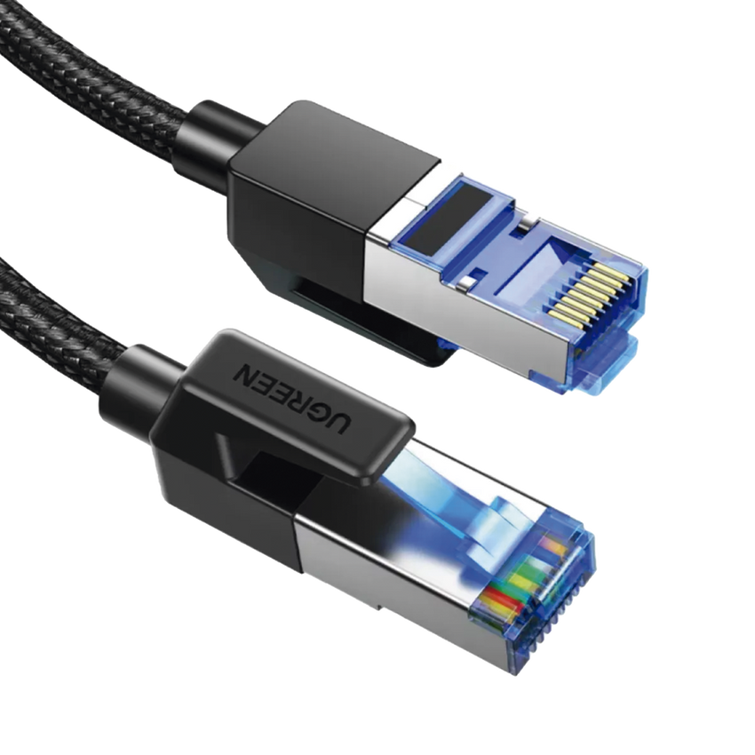Cable Ethernet Cat8 CLASS F/FTP Redondo con Malla de Nylon 2 Metros (6.56 Pies)