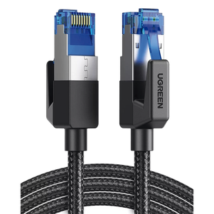 Cable Ethernet Cat8 CLASSâ? F/FTP Redondo con Malla de Nylon 2 Metros