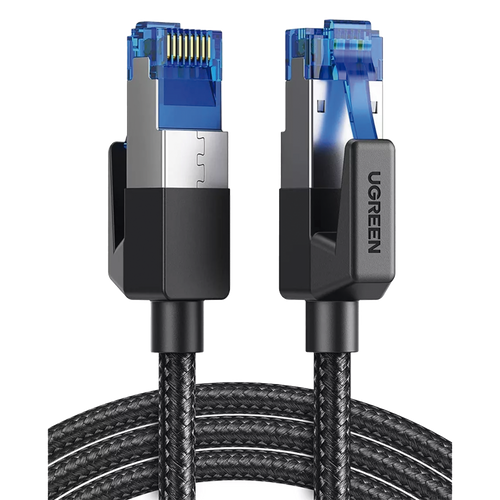 Cable Ethernet Cat8 CLASSâ? F/FTP Redondo con Malla de Nylon 2 Metros