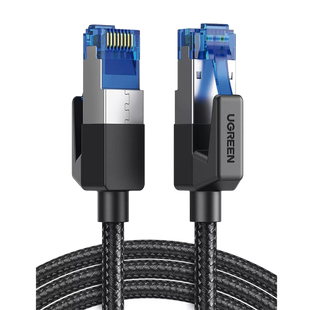 Cable Ethernet Cat8 CLASSâ? F/FTP Redondo con Malla de Nylon 5 Metros