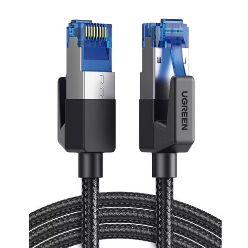 Cable Ethernet Cat8 CLASSâ? F/FTP Redondo con Malla de Nylon 5 Metros