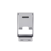 Soporte para Teléfono Celular de Aluminio | Angulo Ajustable | Amplia Compatibilidad con dispositivos de 4.7'' a 7.9'' | Antideslizante | Antiarañazos | Plegable | Color Gris.