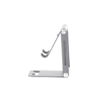 Soporte para Teléfono Celular de Aluminio | Angulo Ajustable | Amplia Compatibilidad con dispositivos de 4.7'' a 7.9'' | Antideslizante | Antiarañazos | Plegable | Color Gris.