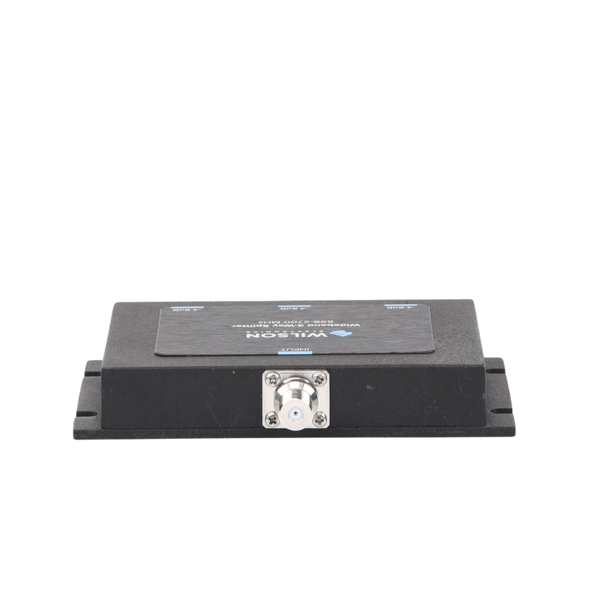 Divisor de potencia de 3 vías para la distribución de señal a tres antenas de servicio | 4.8 dB de pérdida por puerto | Conectores F hembra