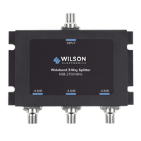 Divisor de potencia de 3 vías para la distribución de señal a tres antenas de servicio | 4.8 dB de pérdida por puerto | Conectores F hembra
