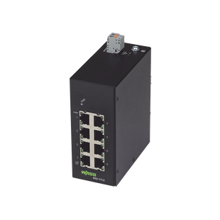 Switch Industrial ECO / 8 Puertos Gigabit 1000Base-T / Montaje Riel DIN / IP30 / -40°C a +70°C / Protección Sobretensión / Auto MDI-X