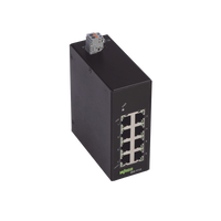 Switch Industrial ECO / 8 Puertos Gigabit 1000Base-T / Montaje Riel DIN / IP30 / -40°C a +70°C / Protección Sobretensión / Auto MDI-X