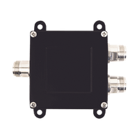 Separador TAP -7 dB con rango de frecuencia de 700 a 2500 MHz. Ideal para separar las antenas a diferentes longitudes de cable coaxial. 50 Ohm. Conectores N Hembra.