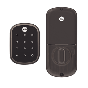 Cerradura ASSURE YRD256/ Color Bronce/ Teclado /Apertura por Smartphone Opcional/Para puertas Izq o Derecha de 35 a 57 mm de espesor