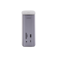 HUB USB-C (Docking Revodok Pro) 12 en 1 | 2 USB-A 3.0 | 1 USB-C PD Carga 100W | 1 USB-A 3.1 | 1 USB-C 3.1 | HDMI 4K | HDMI 8K Ultra HD | Display Port 4K | RJ45 (Gigabit) | Lector Tarjeta SD + Micro SD (TF) | Jack Audio 3.5mm.