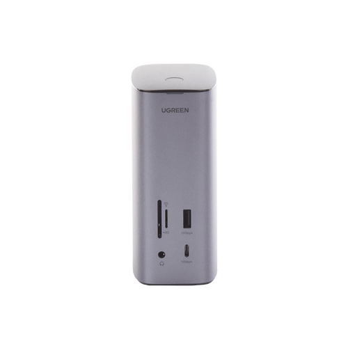 HUB USB-C (Docking Revodok Pro) 12 en 1 | 2 USB-A 3.0 | 1 USB-C PD Carga 100W | 1 USB-A 3.1 | 1 USB-C 3.1 | HDMI 4K | HDMI 8K Ultra HD | Display Port 4K | RJ45 (Gigabit) | Lector Tarjeta SD + Micro SD (TF) | Jack Audio 3.5mm.