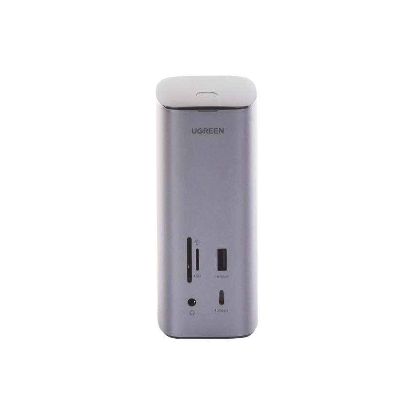 HUB USB-C (Docking Revodok Pro) 12 en 1 | 2 USB-A 3.0 | 1 USB-C PD Carga 100W | 1 USB-A 3.1 | 1 USB-C 3.1 | HDMI 4K | HDMI 8K Ultra HD | Display Port 4K | RJ45 (Gigabit) | Lector Tarjeta SD + Micro SD (TF) | Jack Audio 3.5mm.