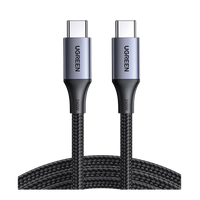 Cable USB-C a USB-C | 2 Metros | Potencia de Carga 240W | 48V/5A | PD3.1 /3.0 | 480 Mbps | Chip E-Market | Carcasa de Aluminio | Nylon Trenzado.