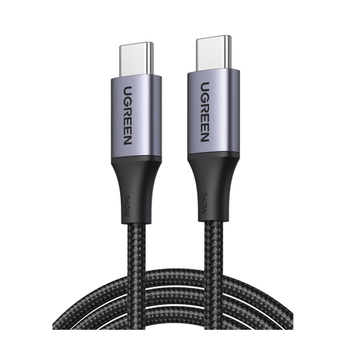 Cable USB-C a USB-C | 2 Metros | Potencia de Carga 240W | 48V/5A | PD3.1 /3.0 | 480 Mbps | Chip E-Market | Carcasa de Aluminio | Nylon Trenzado.