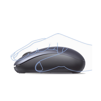 Mouse Inalámbrico 2.4G 800/1200/1600/2400 DPI | Función de 3 botones | Alcance 10m | Silencioso |  Ergonómico | Anti-caída y Anti-interferencias | Batería Alcalina AA incluida  | Midnight Blue.