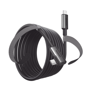 Cable de enlace UGREEN USB-C a USB-C de ángulo recto de 5 m (negro)