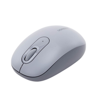 Mouse Inalámbrico 2.4G 800/1200/1600/2400 DPI | Función de 3 botones | Alcance 10m | Silencioso |  Ergonómico | Anti-caída y Anti-interferencias | Batería Alcalina AA incluida  | Color Grey.