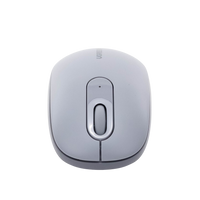 Mouse Inalámbrico 2.4G 800/1200/1600/2400 DPI | Función de 3 botones | Alcance 10m | Silencioso |  Ergonómico | Anti-caída y Anti-interferencias | Batería Alcalina AA incluida  | Color Grey.