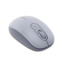 Mouse Inalámbrico 2.4G 800/1200/1600/2400 DPI | Función de 3 botones | Alcance 10m | Silencioso |  Ergonómico | Anti-caída y Anti-interferencias | Batería Alcalina AA incluida  | Color Grey.