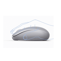 Mouse Inalámbrico 2.4G 800/1200/1600/2400 DPI | Función de 3 botones | Alcance 10m | Silencioso |  Ergonómico | Anti-caída y Anti-interferencias | Batería Alcalina AA incluida  | Color Grey.