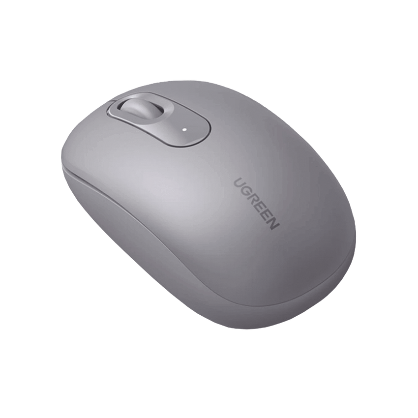 Mouse Inalámbrico 2.4G 800/1200/1600/2400 DPI / Función de 3 botones / Alcance 10m / Silencioso / Ergonómico / Anti-caída y Anti-interferencias / Color Gris / Batería Alcalina AA (incluida).