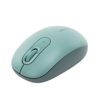 Mouse Inalámbrico 2.4G 800/1200/1600/2400 DPI | Función de 3 botones | Alcance 10m | Silencioso |  Ergonómico | Anti-caída y Anti-interferencias | Batería Alcalina AA incluida  | Color Green.